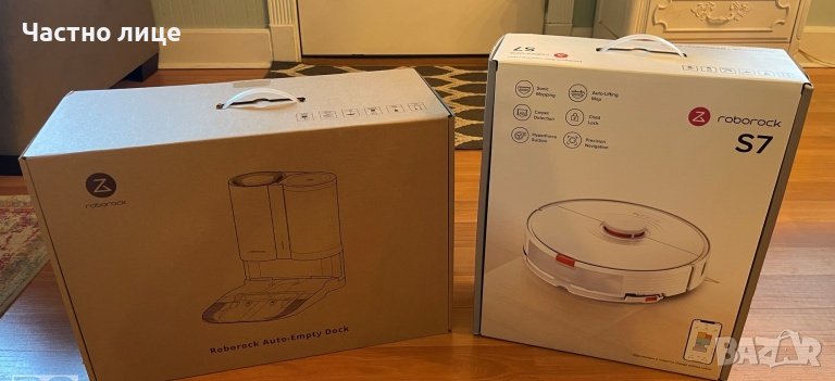 Чисто нов, запечатан, бял, 2г. гаранция Roborock S7+ със станция, снимка 1