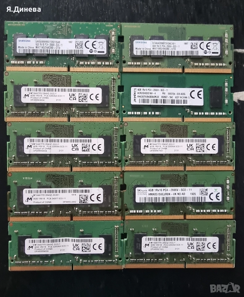Рам памет 4 гб ддр4 за лаптоп , снимка 1