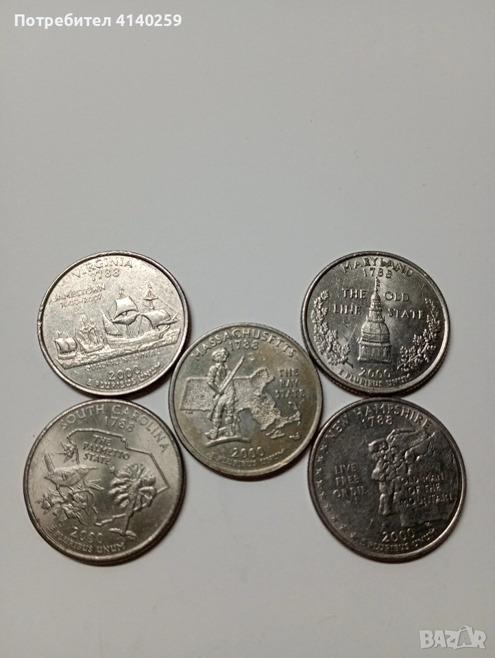 САЩ 1/4 КУОРТЪР ДОЛАР 2000 Г , снимка 1