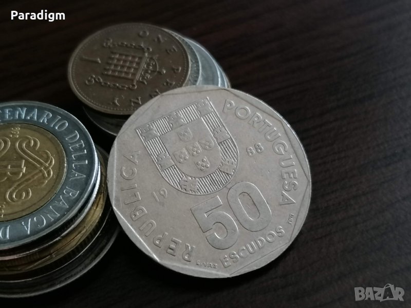 Монета - Португалия - 50 ескудо | 1988г., снимка 1