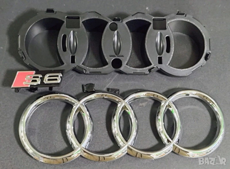 Емблеми за Audi A6 S6, 2016, за предна решетка, емблема Audi А6 Ауди S6, комплект , снимка 1