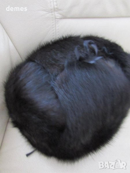 Елегантна кожена мъжка шапка от норка, нова, снимка 1