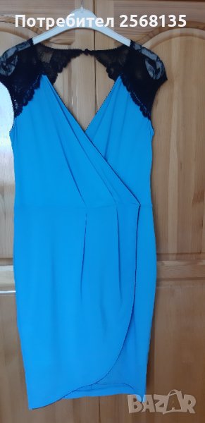 Шикозна Рокля на "E-Phos" Декорирана с Черна Дантела,Красив Гръб!НОВА! , снимка 1