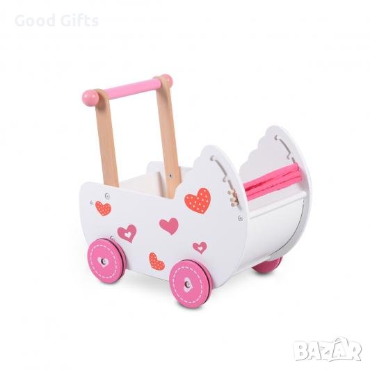 ДЕТСКА ДЪРВЕНА КОЛИЧКА ЗА КУКЛИ, снимка 1