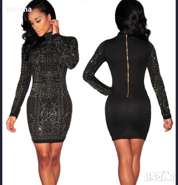 Дамска оформяща рокля с камъни !, снимка 1
