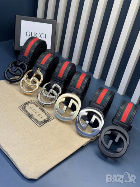 колани от естествена кожа в кутия gucci 4см , снимка 1