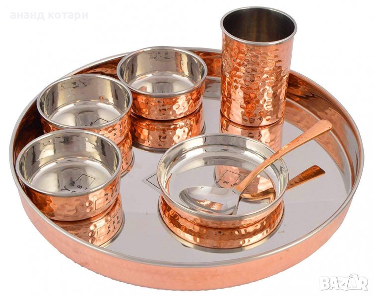 Изкована класическа медна стомана Thali (Комплект 7 бр), снимка 1