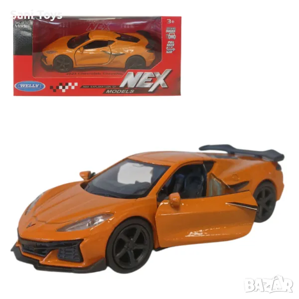 Метална кола Welly NEX – 2023 Chevrolet Corvette Z06, 1:34, снимка 1
