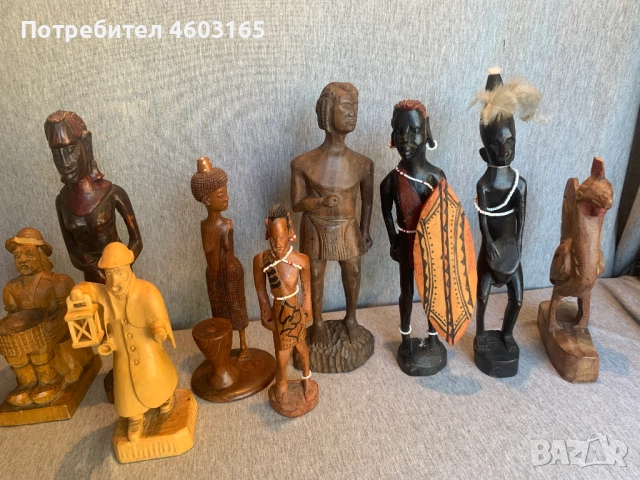 голям лот от дървени фигури статуетки, снимка 4 - Антикварни и старинни предмети - 52188045