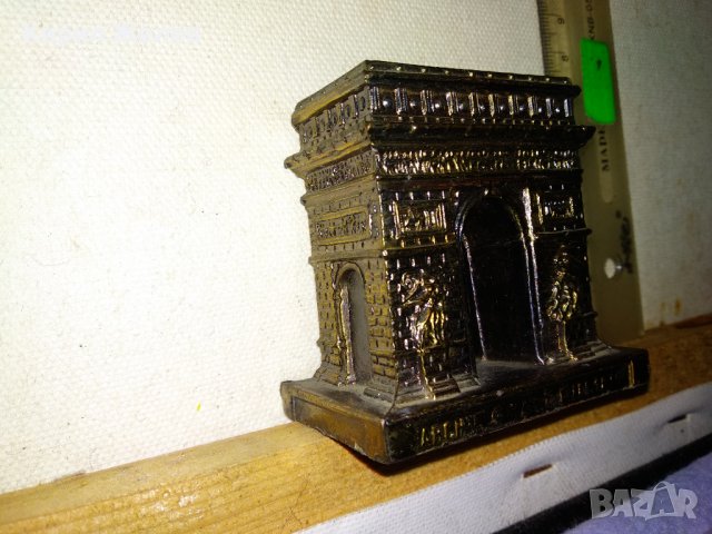 ТРИУМФАЛНАТА АРКА в ПАРИЖ Стар КРАСИВ МЕТАЛЕН КОЛЕКЦИОНЕРСКИ СУВЕНИР от ФРАНЦИЯ 42748, снимка 2 - Декорация за дома - 43875827