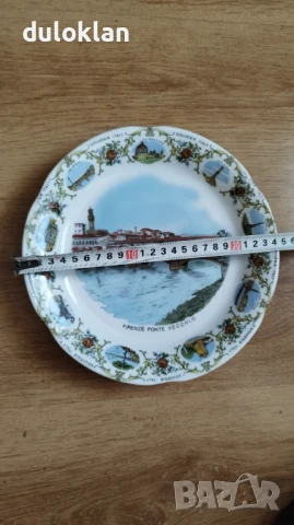 Красива порцеланова чиния от Флоренция Италия., снимка 2 - Други ценни предмети - 50614094