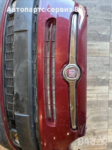 Предна предна броня с фарове за Fiat 500L, червена, оригинална, модел 2013 година, снимка 3 - Части - 53135445