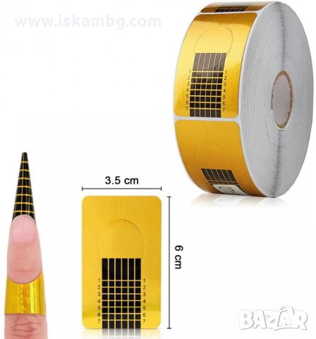 500 Броя Форми за изграждане с гел и акрил - код 3178, снимка 8 - Продукти за маникюр - 33423711