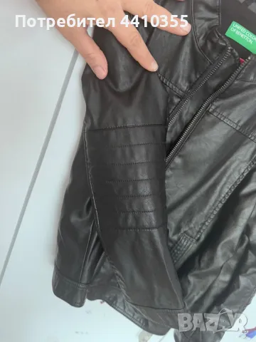 Кожено яке BENETTON, снимка 4 - Детски якета и елеци - 49429495