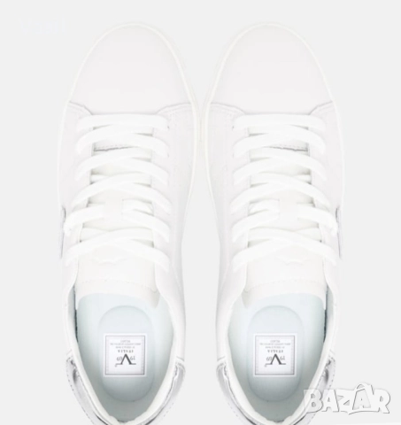 19V69 ITALIA бели ниски маратонки кожа 42 р-р, снимка 4 - Маратонки - 52425318