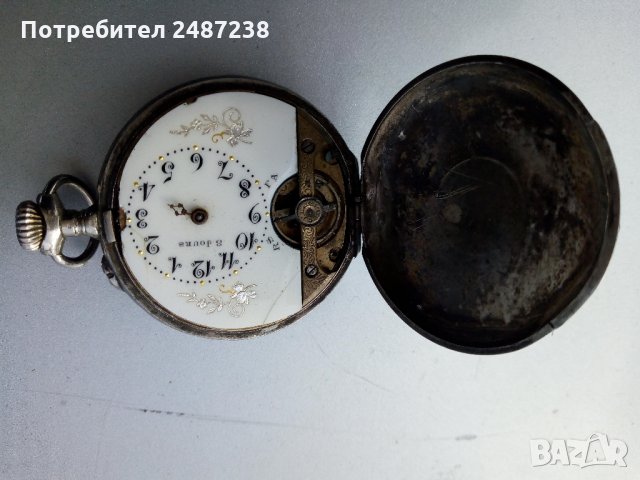 ,,Хебдомас,,швейцарски джобен часовник, снимка 3 - Джобни - 27805522
