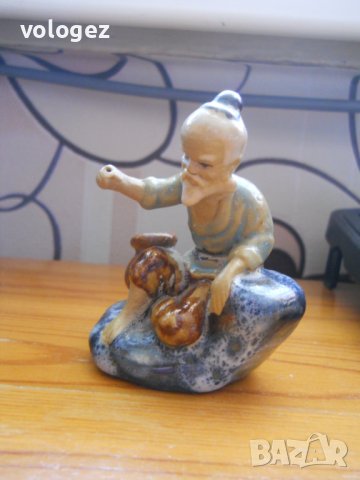 старинна порцеланова статуетка - рибар (Китай), снимка 2 - Колекции - 40001509