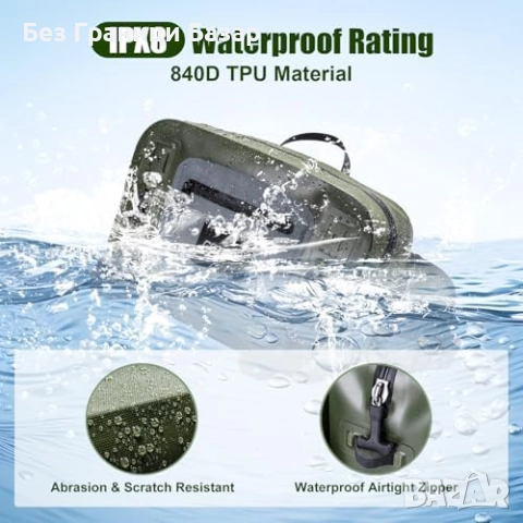 Нова Водоустойчива риболовна чанта 9L капацитет IPX8 с държач за въдица , снимка 2 - Въдици - 51898588