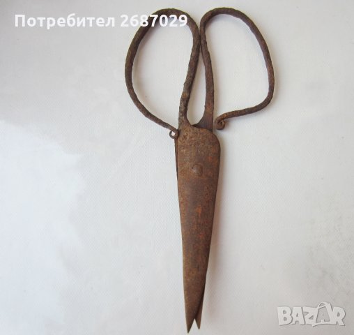 Стари ножици, ковано желязо - голяма кована ножица - 3 бр. различни, снимка 4 - Антикварни и старинни предмети - 28975048