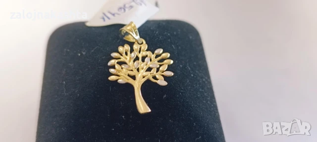 Нова Златна висулка дървото на живота-0,93гр/14кр