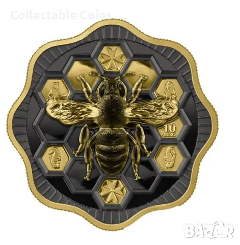 колекционерска сребърна монета пчела 