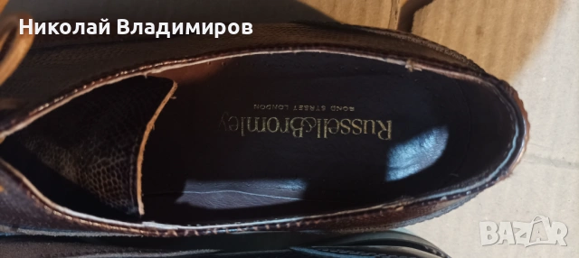 Обувки Russell Bromley London естествена кожа номер 39 и половина мъжки а може и за дама, снимка 6 - Маратонки - 53418480