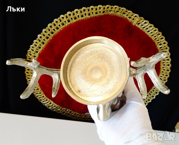 Глава на Елен,свещник,стойка,статуя от калай. , снимка 9 - Антикварни и старинни предмети - 42936581