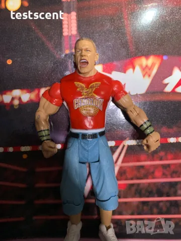 Екшън фигура WWE John Cena Джон Сина Jakks Basic RED Cenation figure играчка, снимка 8 - Колекции - 49149946