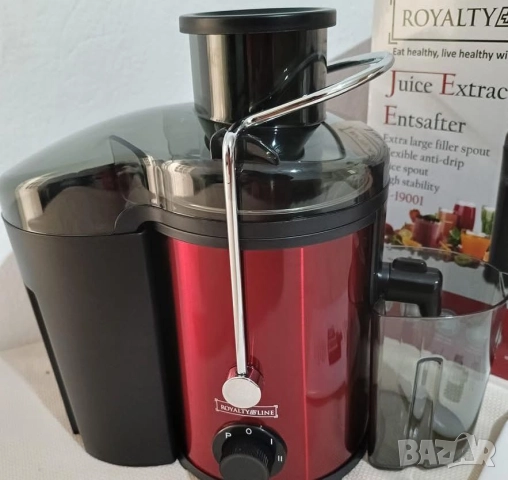 Сокоизстисквачка Royalty Line PJ-19001, 700W, 2 скорости+Pulse, 0.450 ml, Система против капене, снимка 2 - Сокоизстисквачки и цитрус преси - 51688588