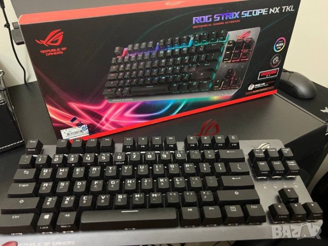 НОВА: Клавиатура Gaming Asus ROG Strix Scope NX Wireless Deluxe, снимка 10 - Клавиатури и мишки - 43309613