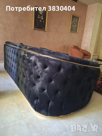 Голям масивен нов диван Честърфийлд, снимка 4 - Дивани и мека мебел - 52433381