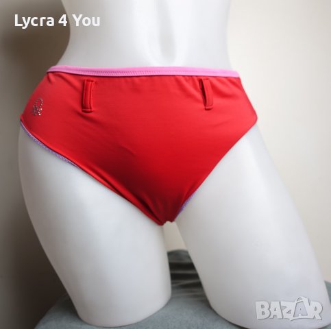 Нов червен бански полу-боксер/бразилиана С/М размер, снимка 4 - Бански костюми - 37195811