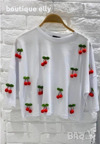 дамска тениска с череши