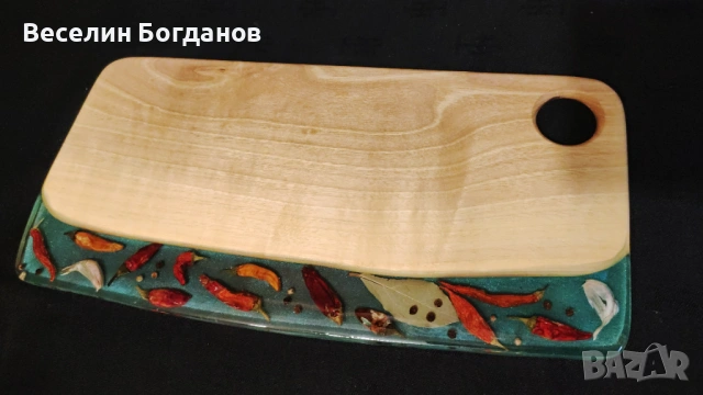 епоксидна смола и дърво,дъска за рязане и сервиране
