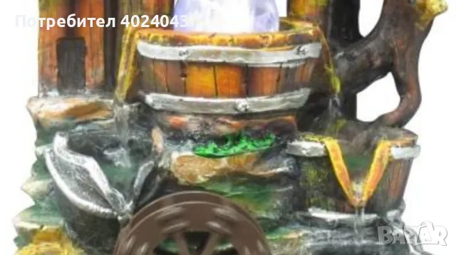 Воден фонтан "Фън Шуй" с въртящо се светещо кълбо, снимка 3 - Декорация за дома - 47557439