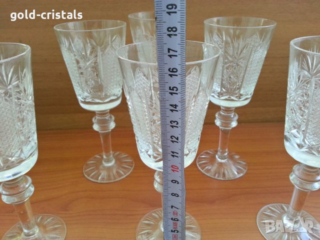  кристални чаши Ропотамо вода вино ракия уиски коняк , снимка 2 - Антикварни и старинни предмети - 27821229