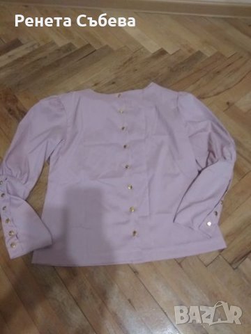 Нова блуза/ риза кожена пола, снимка 4 - Блузи с дълъг ръкав и пуловери - 27597318