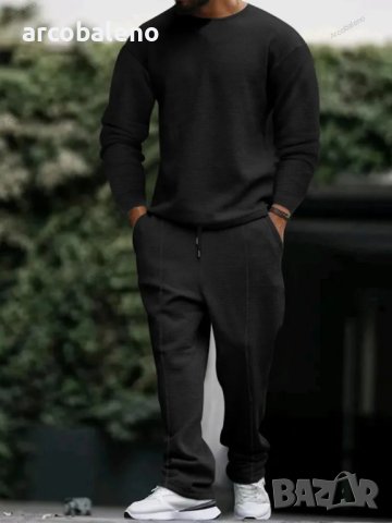 Мъжки ежедневен комплект от две части с кръгло деколте, 5цвята , снимка 5 - Спортни дрехи, екипи - 43025931