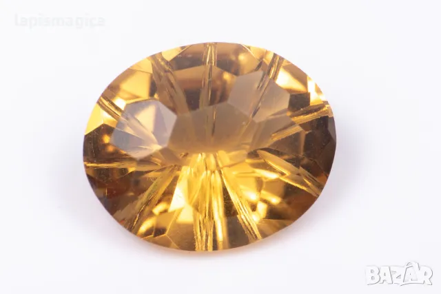 Цитрин 4.30ct VS овална fancy шлифовка