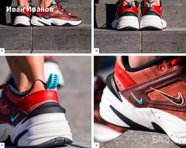 маратонки  Nike M2K Tekno Mahogany Mink/Black/Burnt Orange номер 41, снимка 3 - Маратонки - 40781172