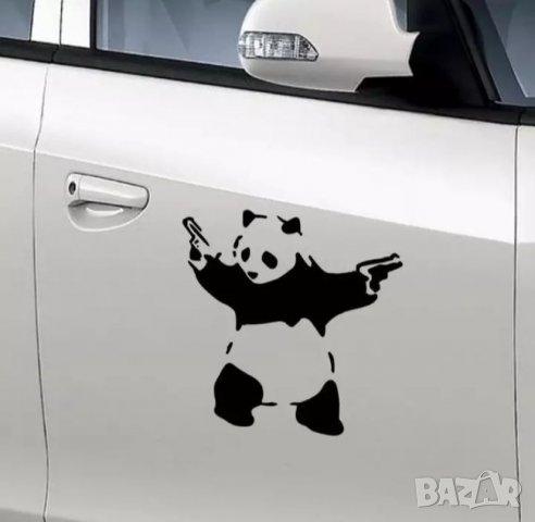 Лепенка за кола панда с пищови, снимка 6 - Аксесоари и консумативи - 27593286