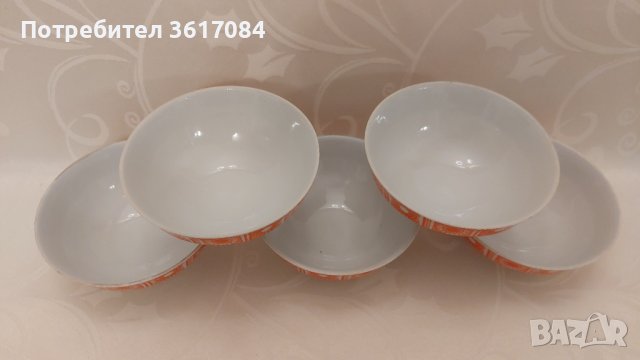 Руски порцеланови купички от 70-те години на Полтавския завод за порцелан, снимка 6 - Сервизи - 40256709