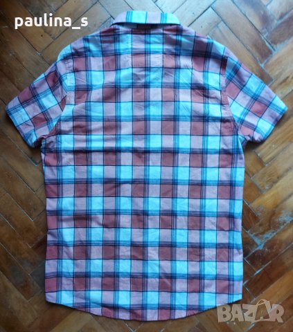 Мъжка брандова риза в каре "Jean Pascale"® , снимка 2 - Ризи - 33397489