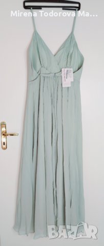 Абитуриентскa роклa.А-силует V-образно деколте с дължина до пода с разделена предна част. EU42 XL-13, снимка 4 - Рокли - 36676067