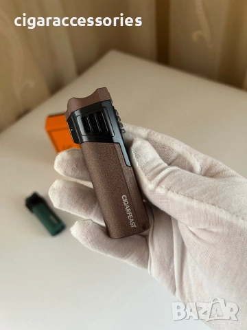 Запалка за пури с 4 турбо пламъка и пънч - 2 цвята, снимка 12 - Запалки - 52800336