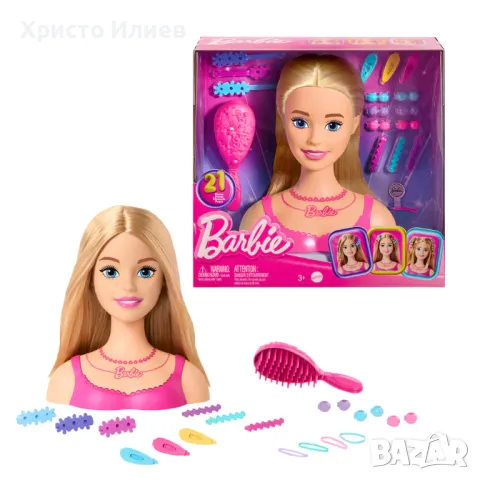 Barbie Барби Глава за прически блондинка, снимка 2 - Кукли - 48125912
