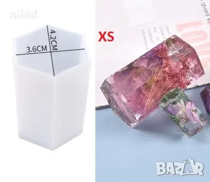 Шестоъгълник висок цилиндър силиконов молд форма калъп за свещи восък гипс сапун смола свещ, снимка 3 - Форми - 32226138