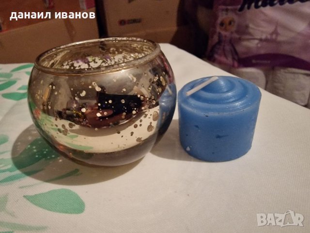 Лот свещник и чаена свещ , снимка 1