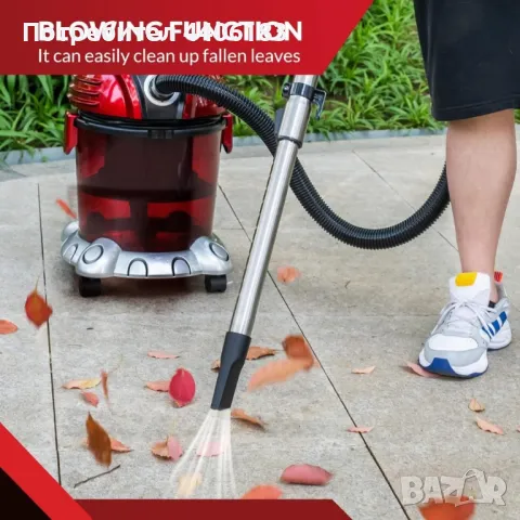 Прахосмукачка с воден филтър Voltz OV51001O, 1200W-1400W, 15л. Червена - Гаранция 12 месеца , снимка 4 - Прахосмукачки - 48429046