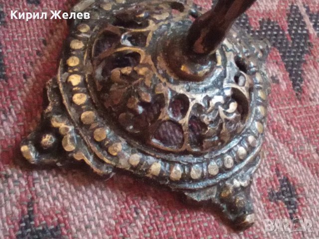 Свещник стар бронзов 37291, снимка 9 - Колекции - 40323359